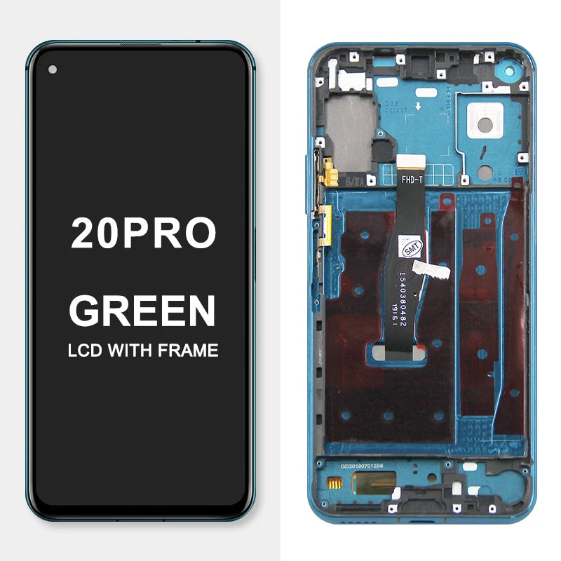 6.26" Screen Assembly for Honor 20 YAL-L21 Lcd Display Digital Touch Screen with Frame Parts for Honor 20 Pro YAL-AL00 YAL-TL00 Honor phone repair parts