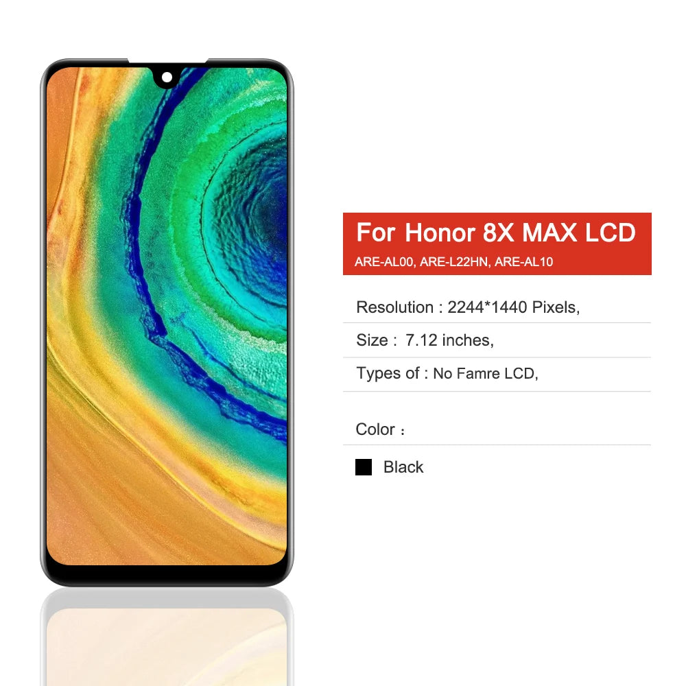 7.12" 8X Max Lcd For Honor 8X Max ARE-AL00 ARE-L22HN ARE-AL10 LCD Display Touch Screen Digitizer Assesmbly For Honor8XMax Honor phone repair parts
