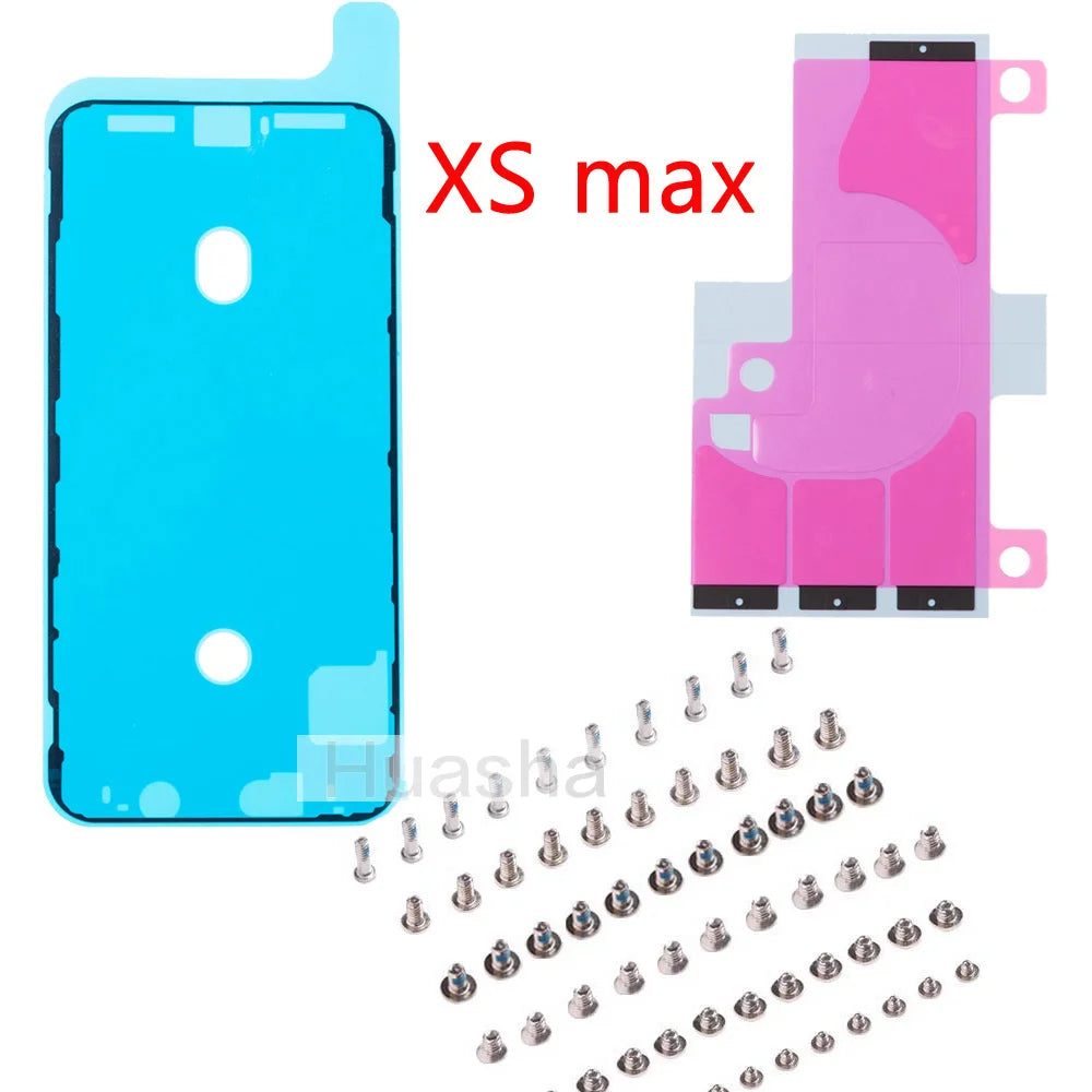 Full screw for iPhone X XR XS 11 Pro MAX Battery Adhesive Strips + LCD Display Waterproof Bezel Seal Adhesive Sti iPhone phone repair parts