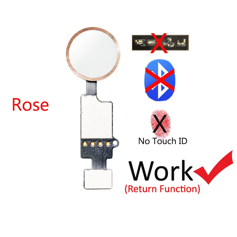 Home-Button Flex For iPhone 6 6s 5s SE Return Back Home Button With Flex Cable Rubber Sticker Repair Parts iPhone phone repair parts
