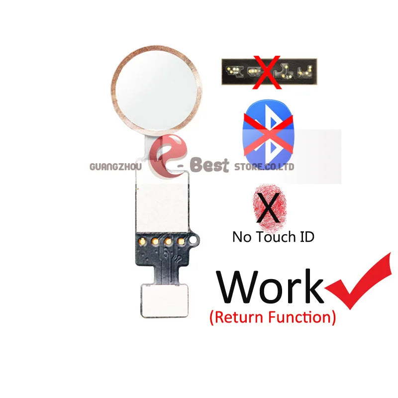1pcs Home Button with Flex Cable for iPhone 5 5C 5S 6 6Plus 6s plus 8 7 7Plus Home button Flex Assembly iPhone phone repair parts