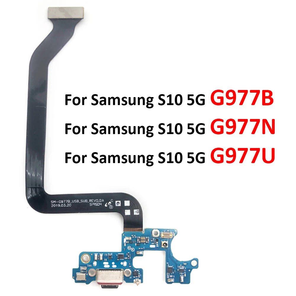 USB Charging Board Flex Cable For Samsung S10 5G G977B G977N G977U Lite Dock Connector Charging Port Flex Samsung phone repair parts