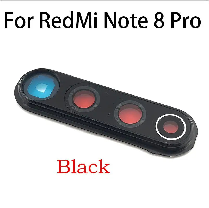 New For Xiaomi Redmi Note 8 / Note 8 Pro Back Rear Camera Glass Lens Frame Cover With Adhensive Xiaomi Xiao mi phone repair parts