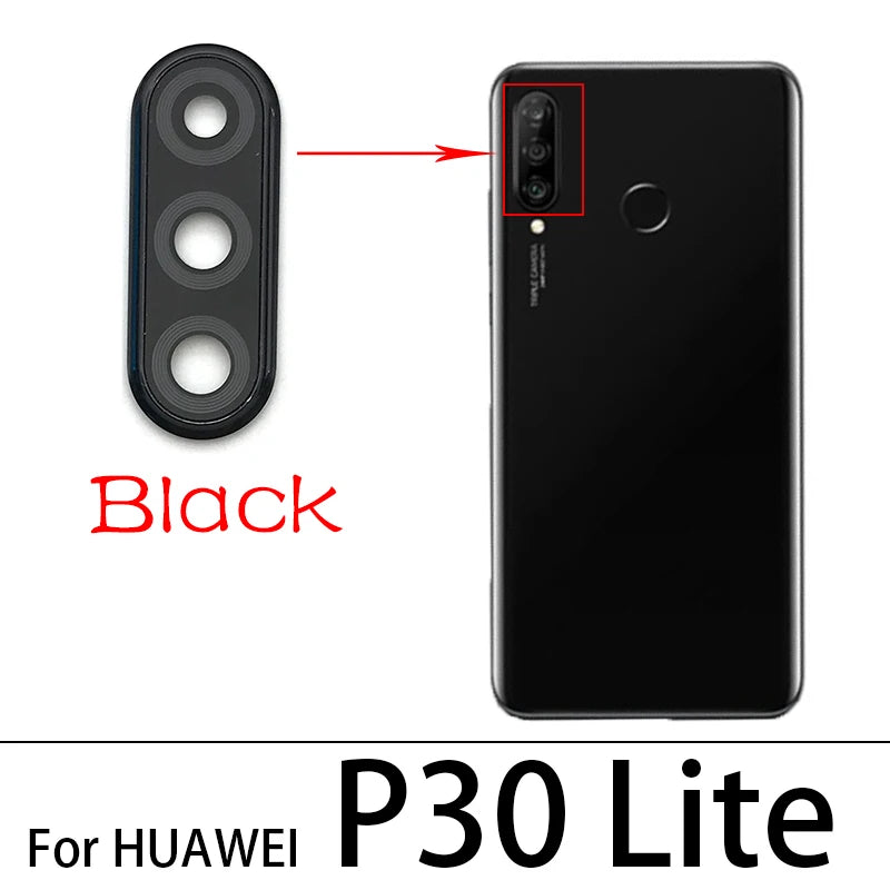 New Rear Camera Glass Lens Cover With Frame Holder For Huawei P30 / P30 Pro / P30 Lite Replacement Spare Parts Huawei phone repair parts