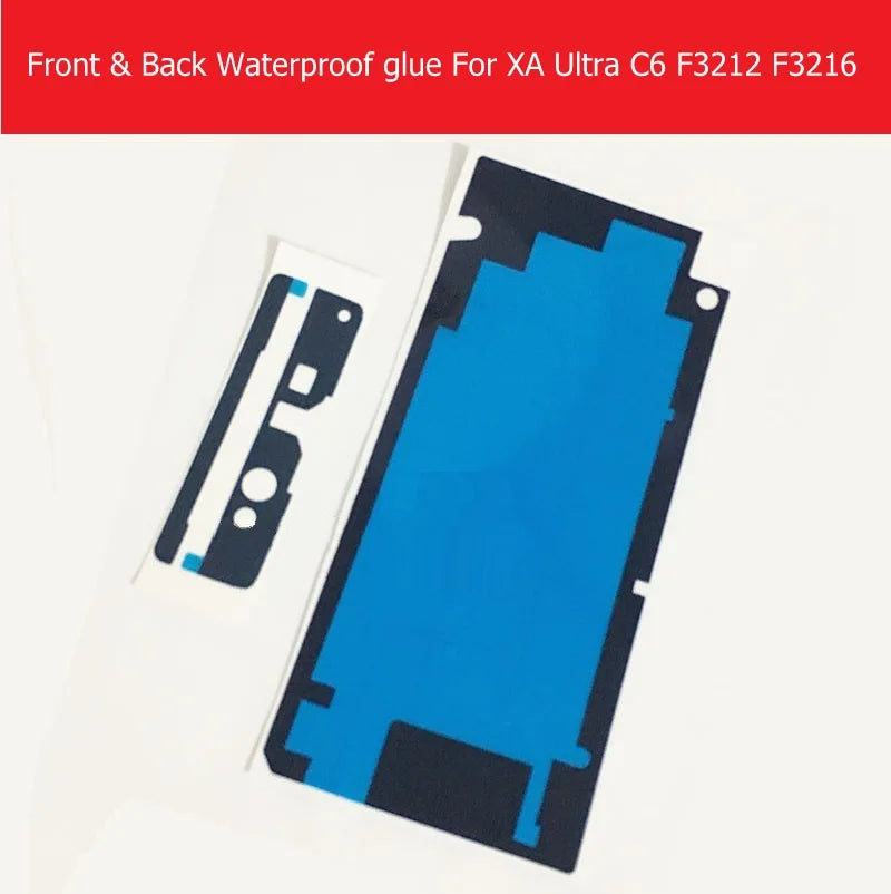 Touch screen panel & Back Cover Waterproof Sticker For Sony Xperia XA ultra C6 F3212 F3216 waterproof Adhesive Glue Replacement Sony phone repair parts