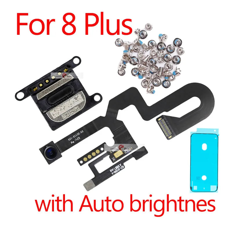1pcs New Proximity Sensor Light Flex Cable For iPhone 7 8 Plus 5.5 Front Camera with screws earpiece Assembly iPhone phone repair parts