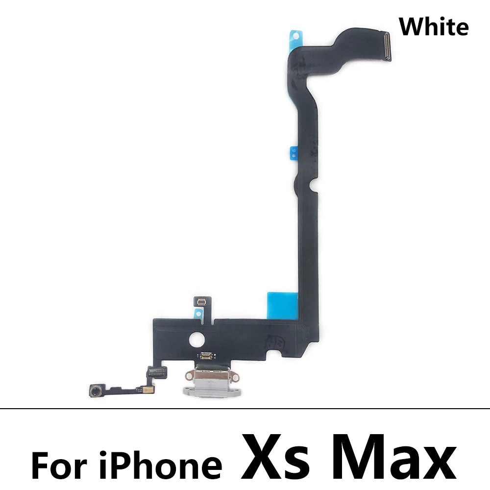 New USB Charging Port Board Flex Cable Connector Parts For Iphone X XR XS Max Microphone Module iPhone phone repair parts