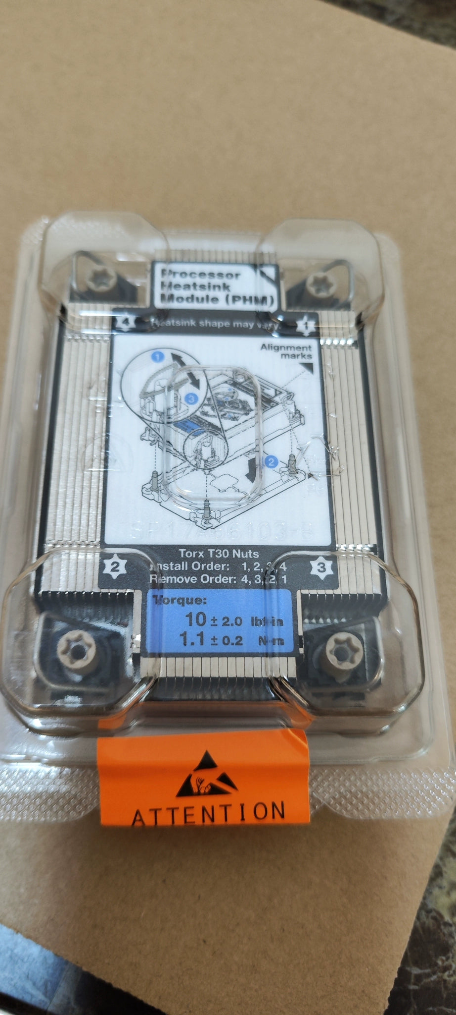 Servicer Lenovo Server SR630V2 SR850V2 SR860V2 CPU Heatsink Kit 02YE595