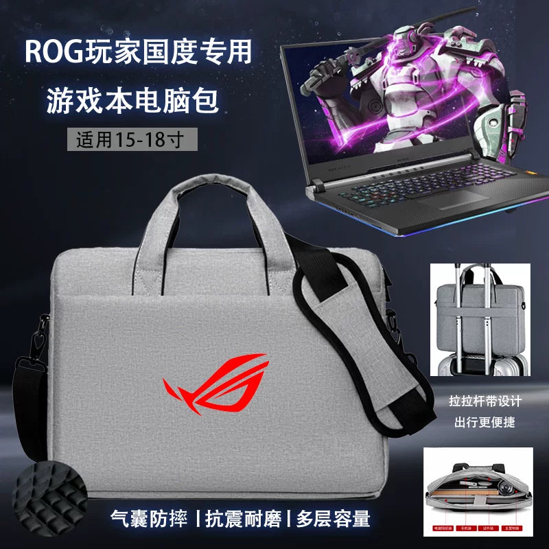 14" 15.6" 16" 17.3" 18" Laptop Bag for ASUS ROG Strix SCAR 7Plus 18 16 inch ROG 17 7Plus G713P ROG Zephyrus G16/G15 Crossbody Bag Hand Shoulder Bag