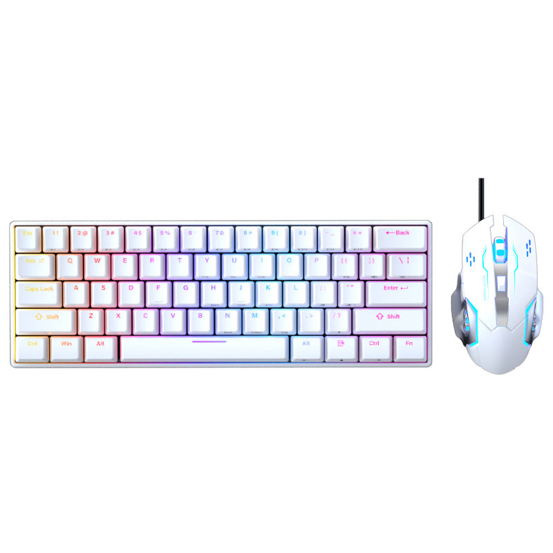 Wired mechanical keyboard and mouse set Qingxi e-sports game office laptop