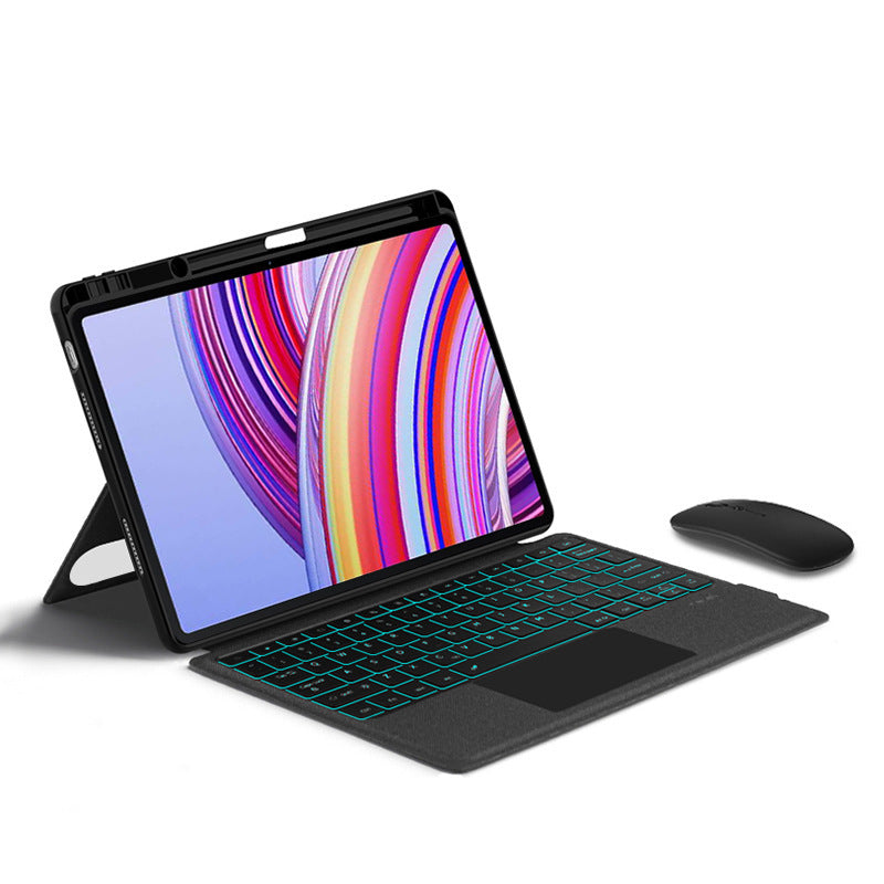 Applicable Redmi 2024 Bracket Case Redmi Pad Pro 12.1 Case Bluetooth Touch Backlight Keyboard and Mouse protective Accessories
