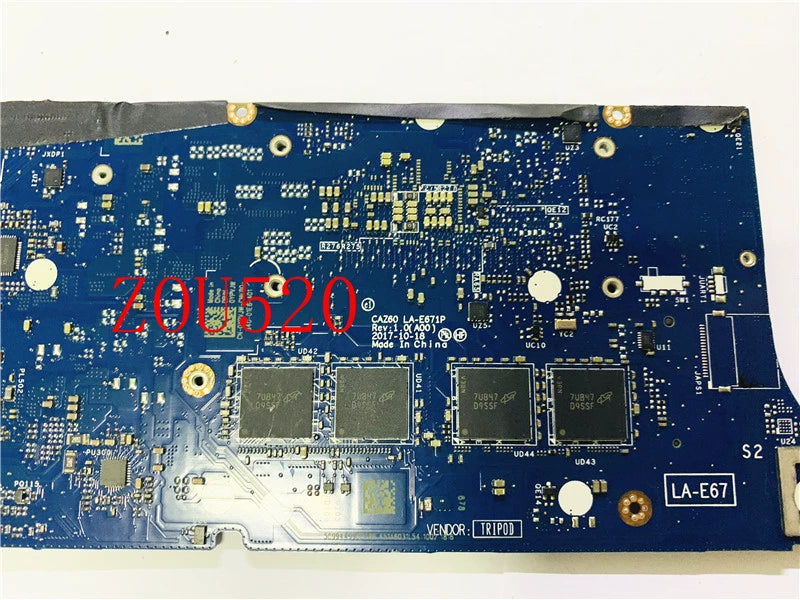 (Shipping fee not include) Dell /DELL XPS13 9370 ,LA-E671P motherboard system board 9530 LA-9941P