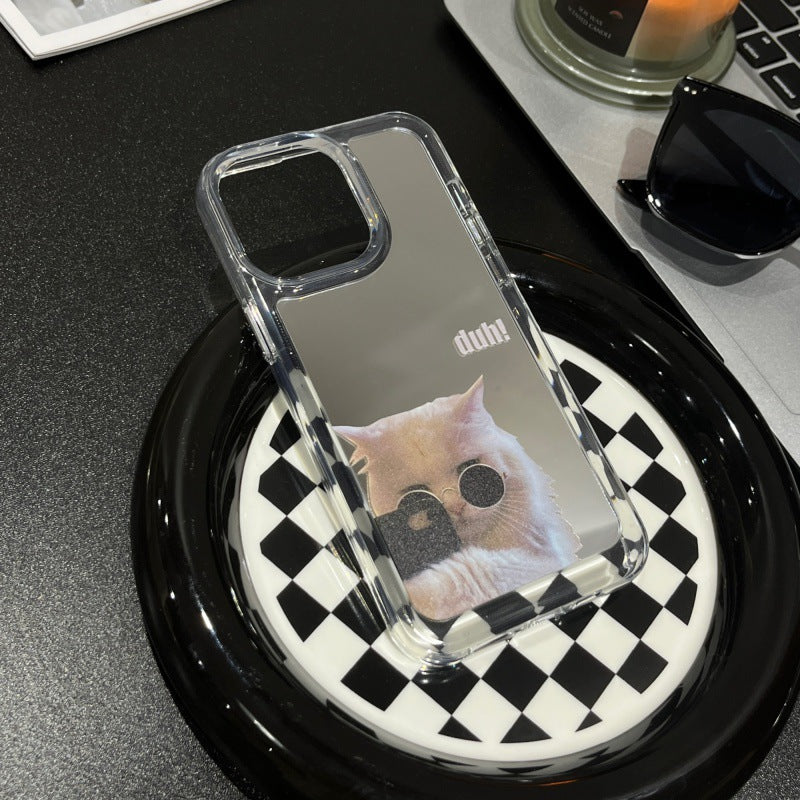 Accessories ins wind niche cute pet cute cat dog mirror anti-drop mobile phone case for Apple 11/12/13/14