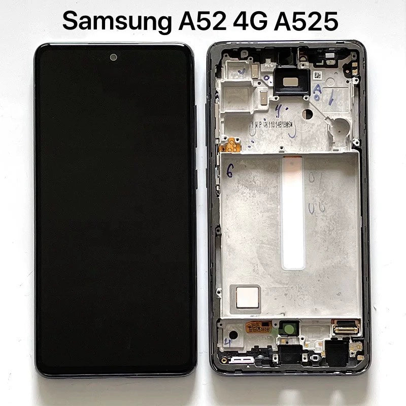 For Samsung A52 4G A525 LCD screen assembly with frame A5260 5G display assembly A52s screen with frame