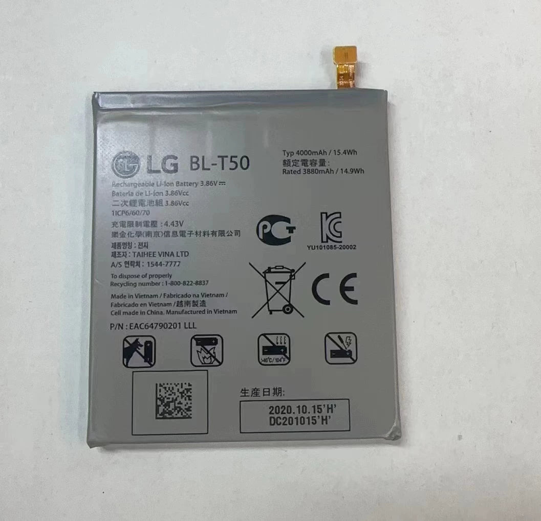 For LG VELVET LM-G900TM velvet 5G BL-T50 battery large capacity electric board LG phone repair parts