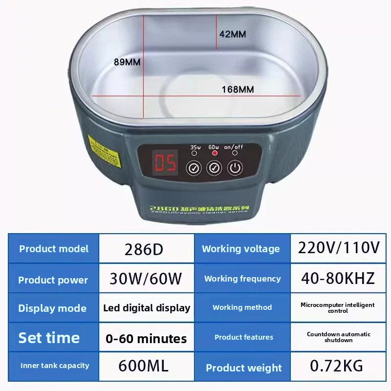 Ultrasonic cleaning machine tools Ultrasonic cleaning machine is convenient and reliable Ultrasonic cleaning Laptop Phone repair tools
