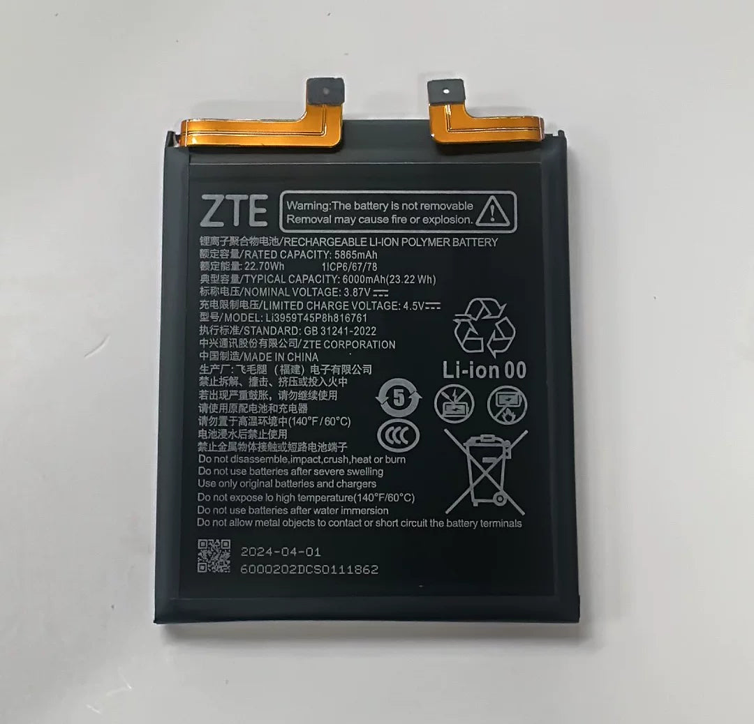 For Nubia Z70Ultra battery NX733J/736J electric board Li3959T45P8h816758 Nubia phone repair parts