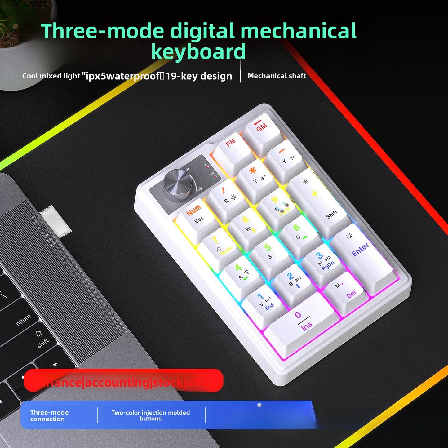 Charging Wireless Bluetooth Numeric Keypad Wired External Notebook Financial Accounting USB Keypad Digital Hot Swap