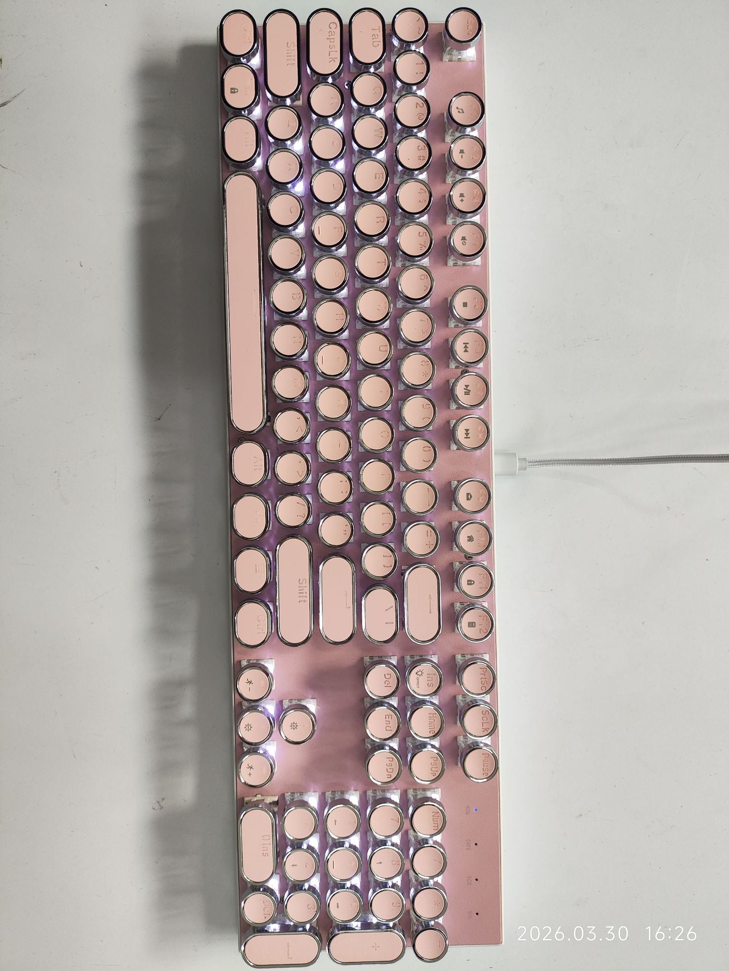 Steam Retro Punk Plated Knob Triple Mode Wireless RGB Wired Keyboard Mouse Mechanical Keyboard Computer Games