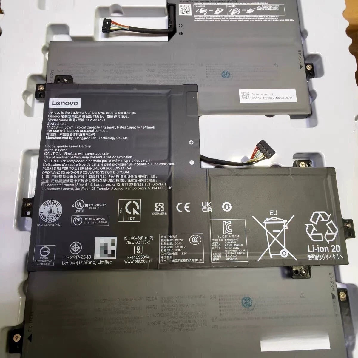 Genuine New Battery For Lenovo L25N3PG1 L25B3PG1 L25D3PG1 laptop battery replacement Lenovo laptop repair parts