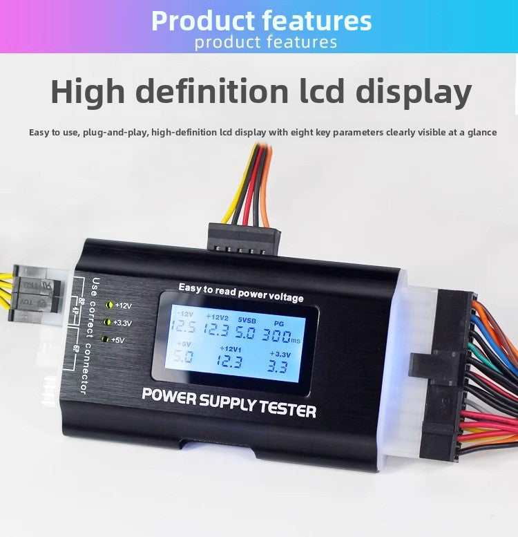 ATX Power Inspection and Repair Tools LCD Screen Display Desktop Computer Host Power Tester Repair Instruments Repair tools