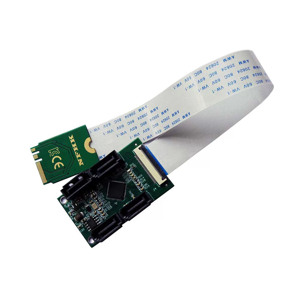 ASM1064 M.2 WiFi to 4 SATA 3.0 adapter extension cable Support Black and White Synology Repair Tools