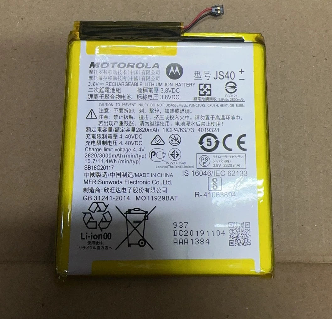 For Motorola Moto Z3 JS40 Mobile Phone Battery XT1929-1 XT1929- 4/5/6/8 Motorola phone repair parts