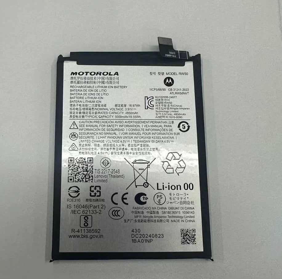 For Motorola/Motorola RW50 mobile phone battery new large capacity 5000mAh charging board Motorola phone repair parts