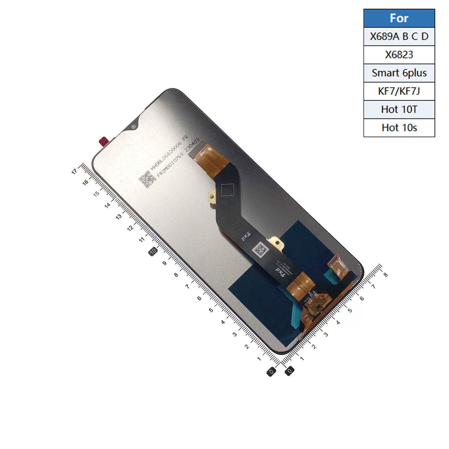 LCD Touch screen assembly for Tecno X675 Hot 11 X689 KF7 X6823 Smart 6Plus