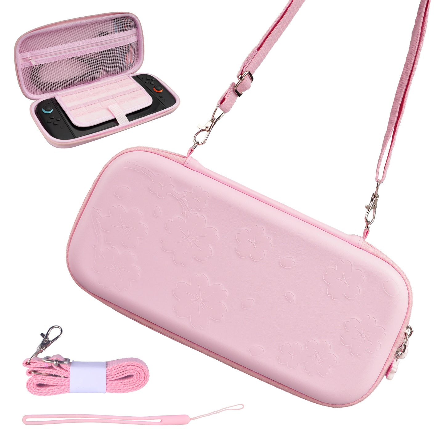 Suitable for Nintendo Switch 2 Sakura Storage Protection Kit Game Console Protective Case Host Package Tempered Film