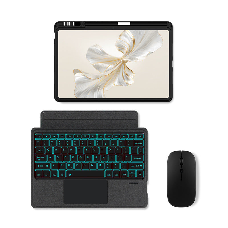 Applicable to Honor Tablet 9 Touch Luminous Bluetooth Keyboard Leather Case, Honor 12.1 Inch Split Bluetooth Keyboard and Mouse Set protective Accessories