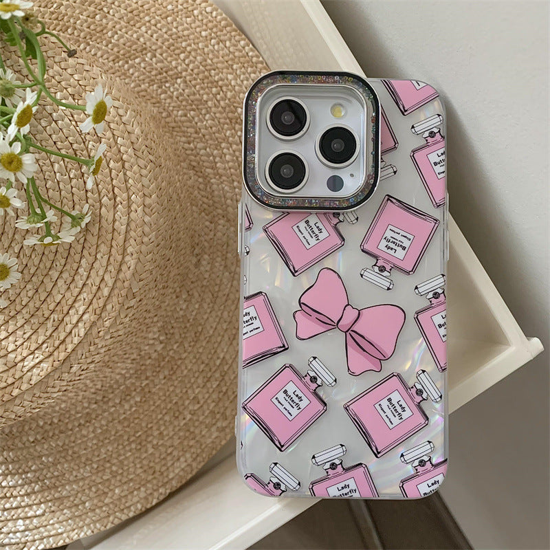 Accessories New shell pattern perfume for iPhone15promax mobile phone case Apple 14Pro anti-drop 13/12 women 11