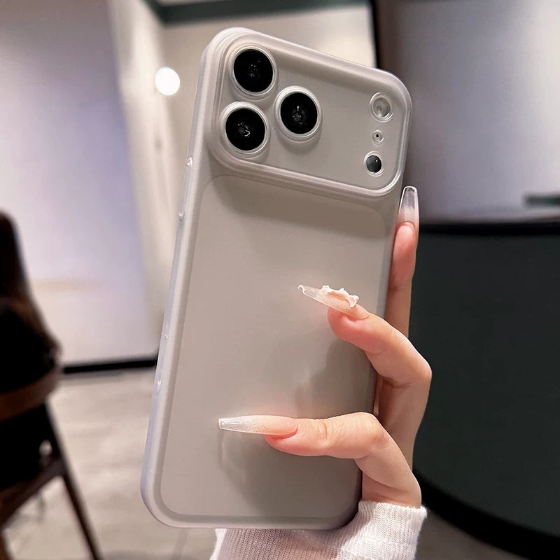 Soft mist matte iPhone 18promax mobile phone case New iPhone18 ultra-thin matte ice hard case 17pro fine hole lens protection 16 men's and women's ins wind case Phone Accessories