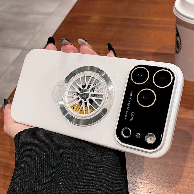 Unzip gyro for iPhone 17promax mobile phone case New iPhone16 protective case Frosted 17Air lens All-inclusive anti-drop ultra-thin 360 magnetic suction bracket Men's and women's hard case Phone accessories
