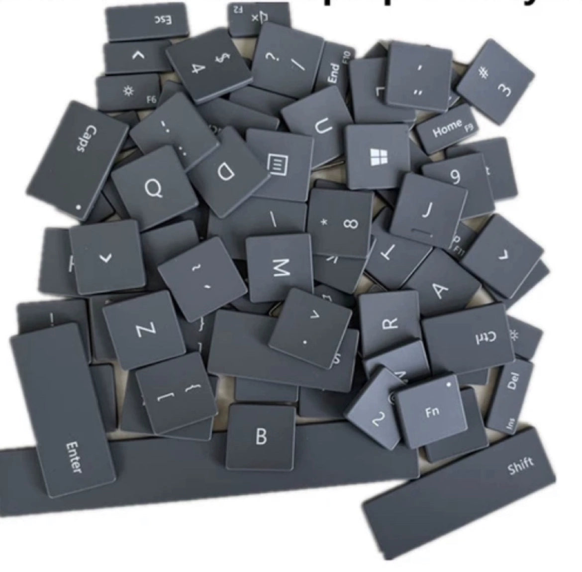 (Shipping fee not include)原装Microsoft surface laptop 3/4 替换键帽一整套 黑色 US 布局 灰色