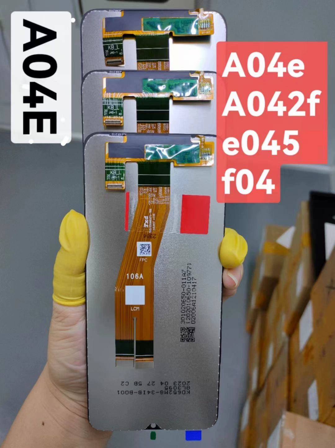 (Shipping fee not include)屏幕适用SANSUMG三星 A04E/A042F/E045/F04 内外触摸显示玻璃总成