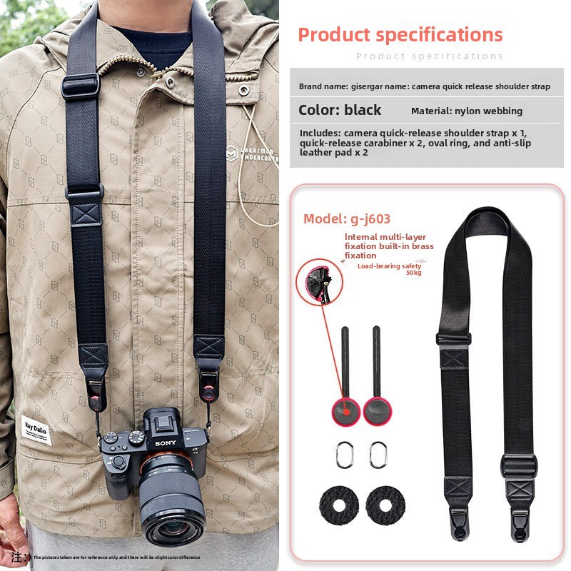Camera Quick Release Strap for Canon Sony Fuji XM5 R10 Z30 Convenient Quick Release Shoulder Strap Compatible with pd Digital camera accessories