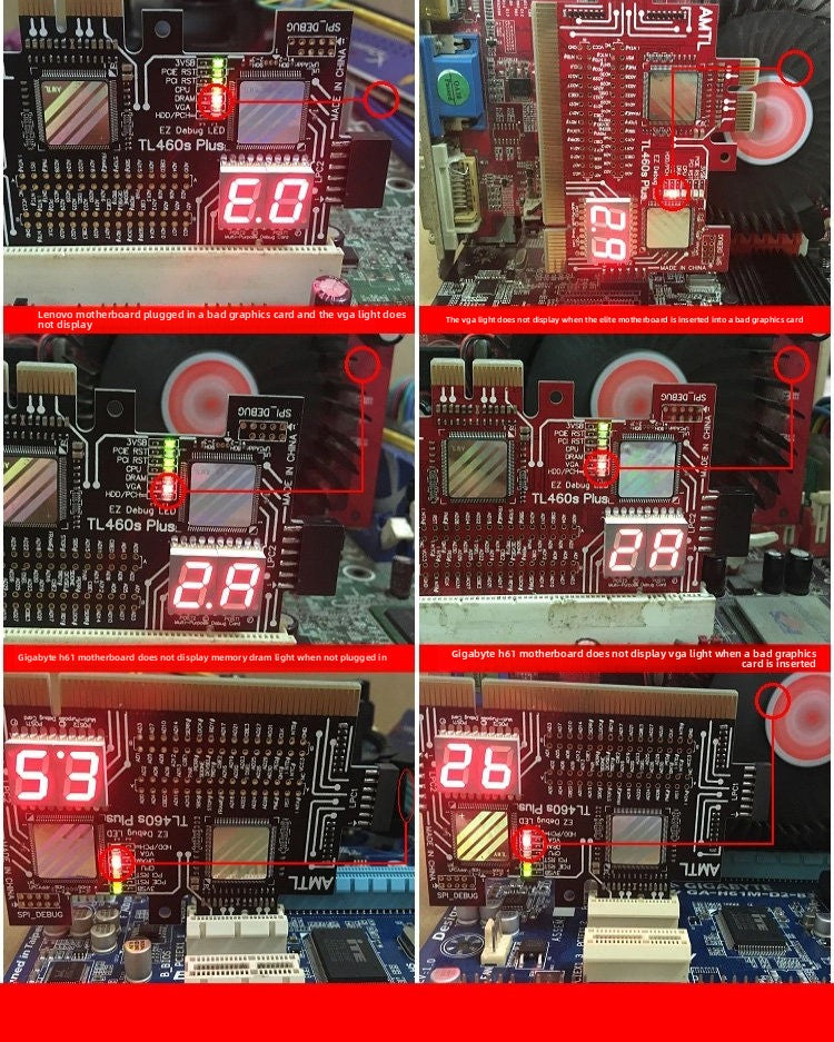 Motherboard diagnostic card Multipurpose debugging card Computer PCI E test card LPC DEBUG diagnostic card Automatic identification main board Laptop Mobile Phone Repair tools