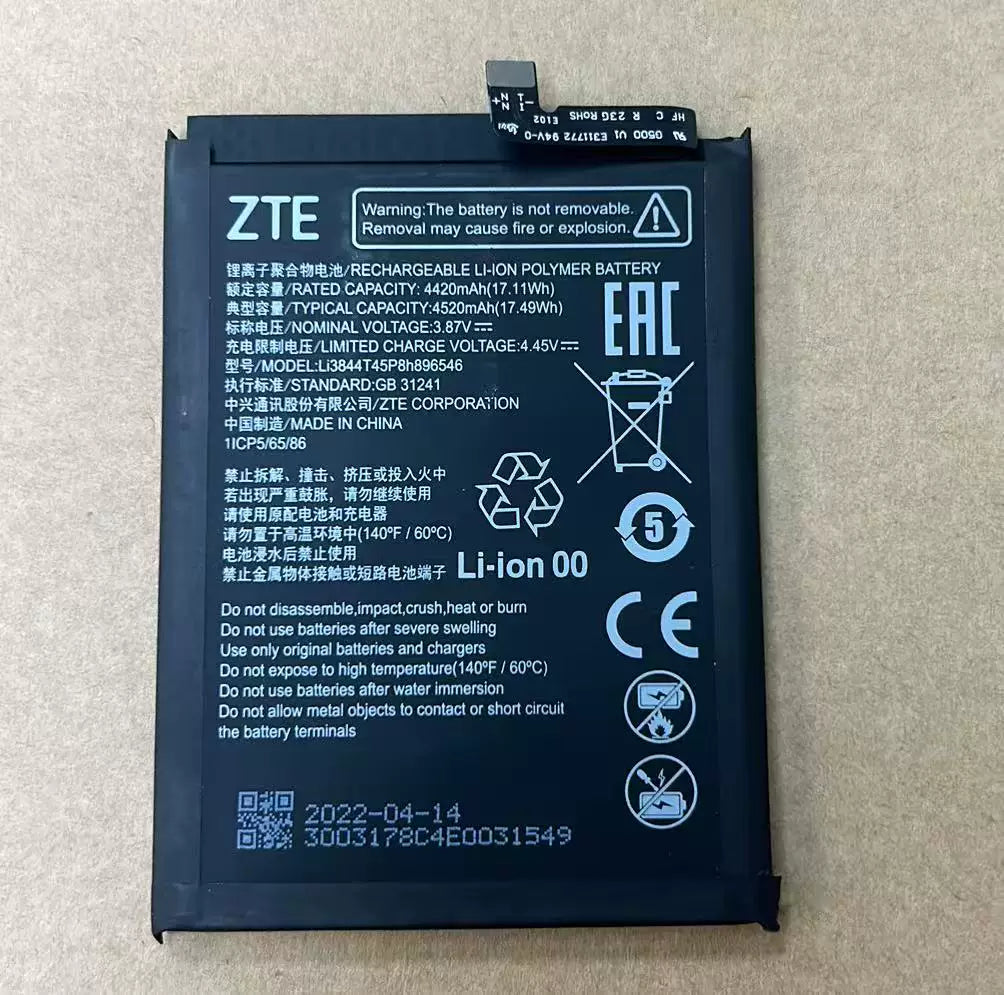 ZTE V40vita battery new genuine Li3852T44P8HA26650 battery large capacity ZTE phone repair parts