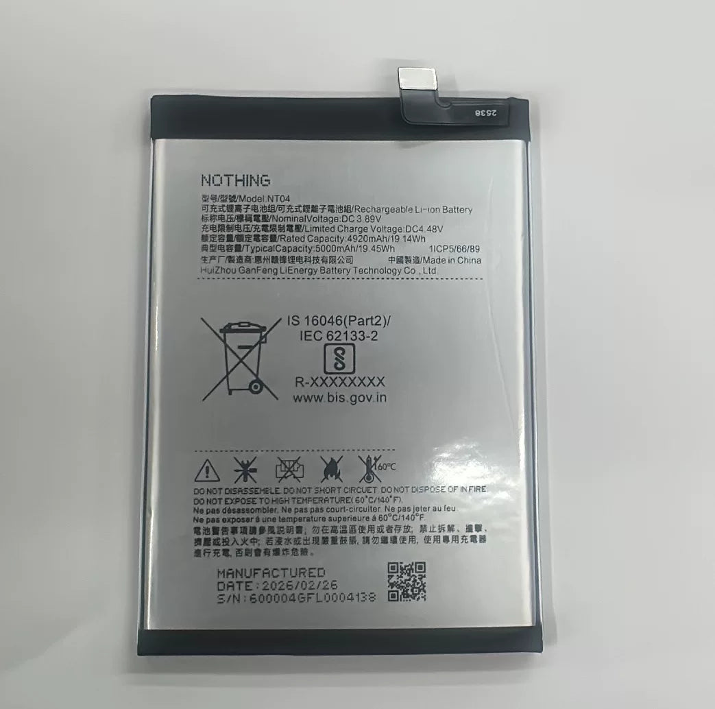Nothing Phone 3A Pro Mobile Phone Electric Board NT04 Battery 5000mAh New Large Capacity Other Brand Phone repair parts