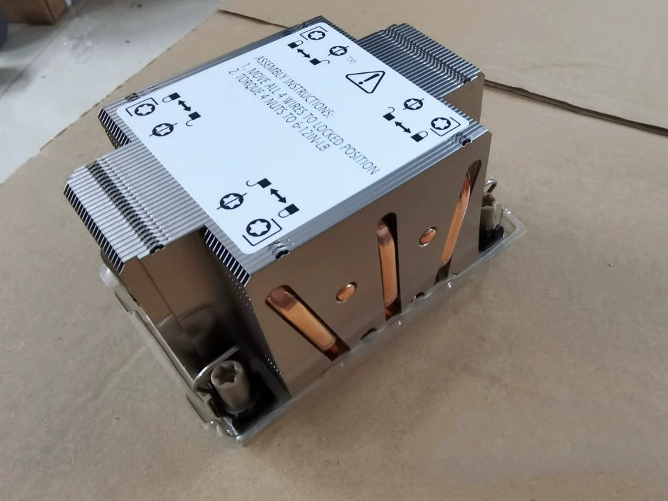 Servicer Zhengjiu intel 4189 pin 2U CPU industrial control server radiator 5 heat pipe passive heat sink N8