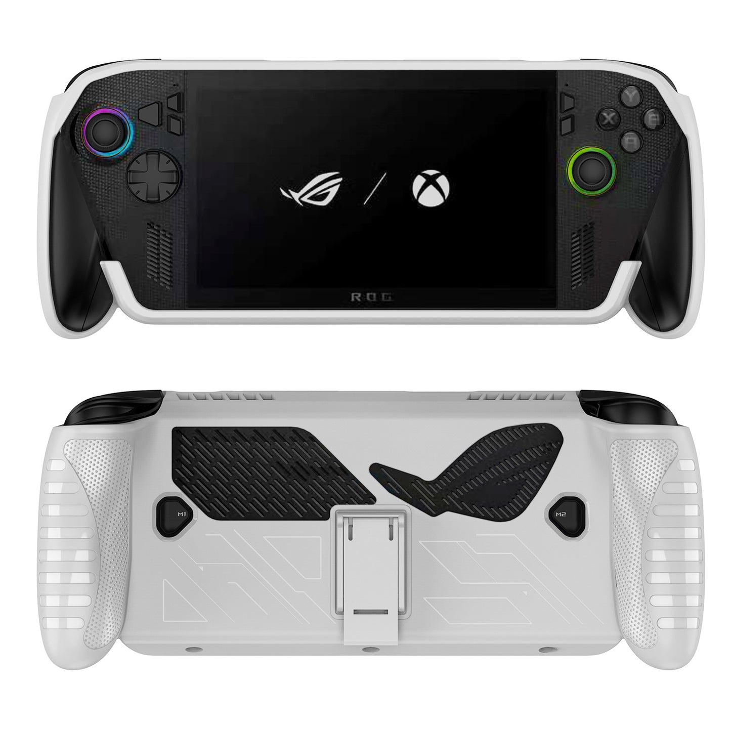 Suitable for ROG Xbox ally X handheld TPU protective case with back bracket, non-slip and anti-drop protective case
