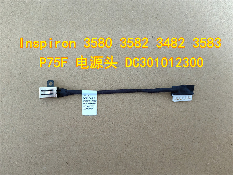 Dell Inspiron 3580 3582 3482 3583 P75F Power Charging dc jack flex cable DC301012300