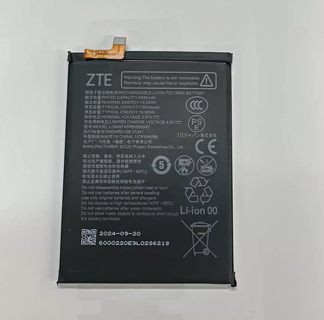 ZTE/ZTE mobile phone Li3949T45P8h906547 battery, new 5000mAh large capacity ZTE phone repair parts