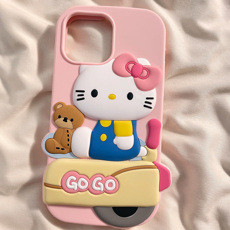 Accessories Cute cycling Melody KT cat for Apple 14 mobile phone case iphone15pro new 13pro Japan and Korea 15