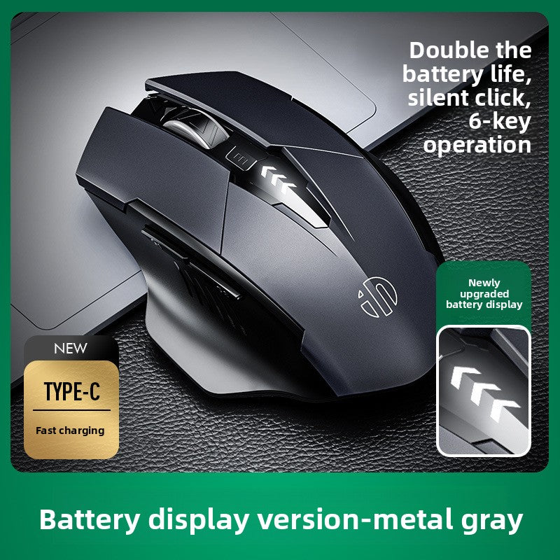 PM6 wireless bluetooth three-mode mouse F1S charging silent business office game computer
