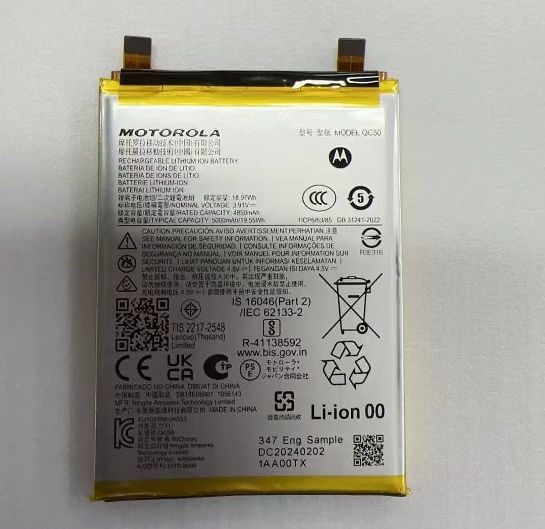 For MOTO Motorola edge40 Neo Battery XT 2307-1 Mobile Phone Battery QC50 Electric Board Motorola phone repair parts