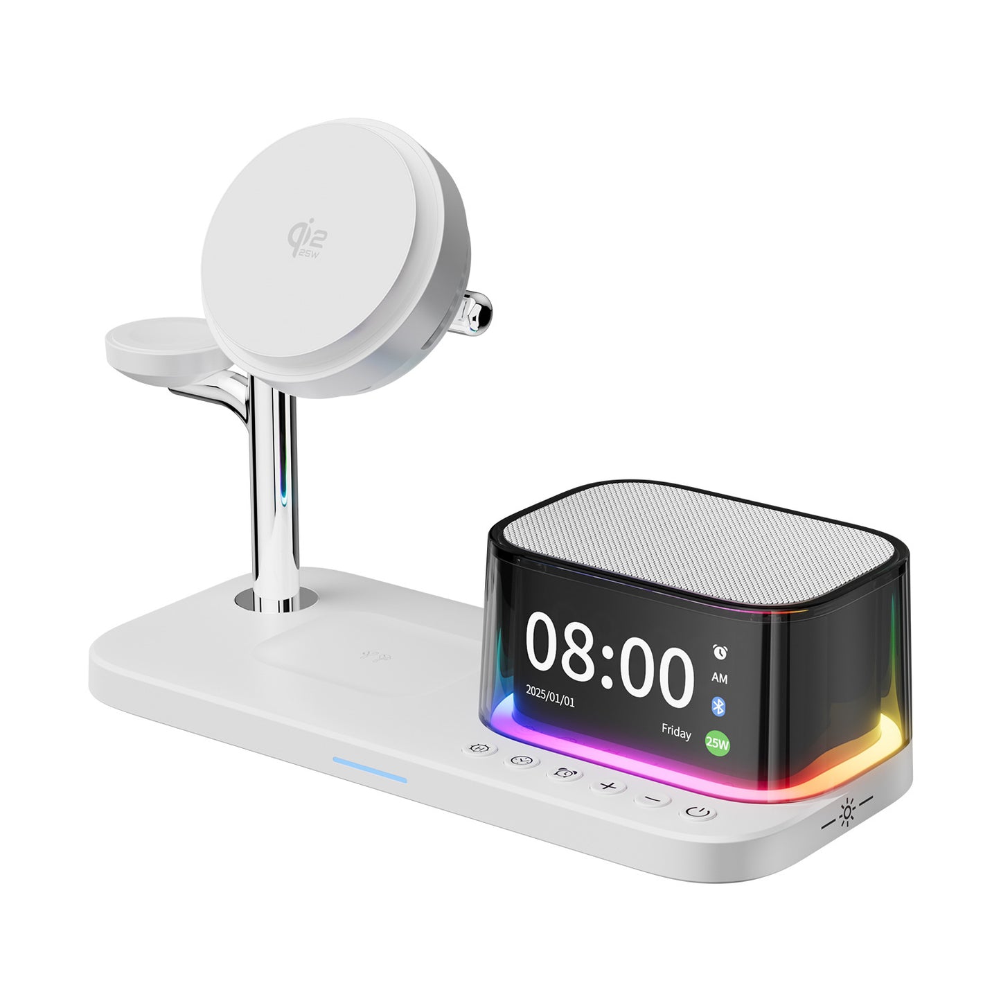 Qi2.2 Magnetic 3-in-1 wireless charger 25W is suitable for Apple mobile phone Bluetooth audio multi-function wireless charging