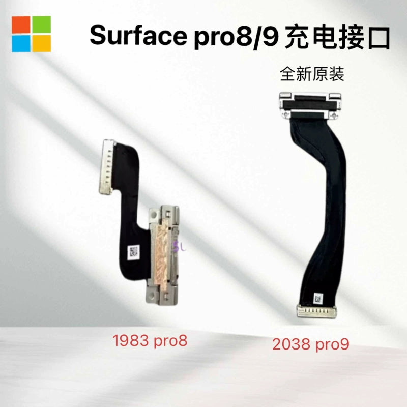Microsoft Surface Pro 8 9 charging tail plug 1983 2038 charging port lcd screen cable