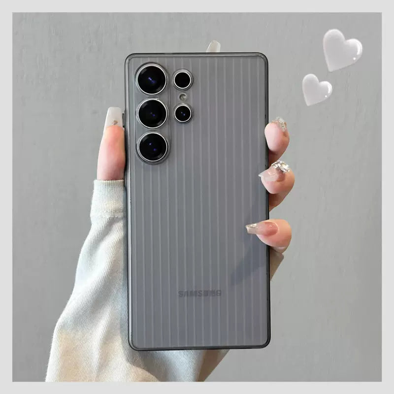 Geometric for samsung s26ultra mobile phone case corrugated magnetic suction s25 + protective case galaxy case s26 transparent matte samsung ultra-thin all-inclusive anti-drop premium women's Phone accessories